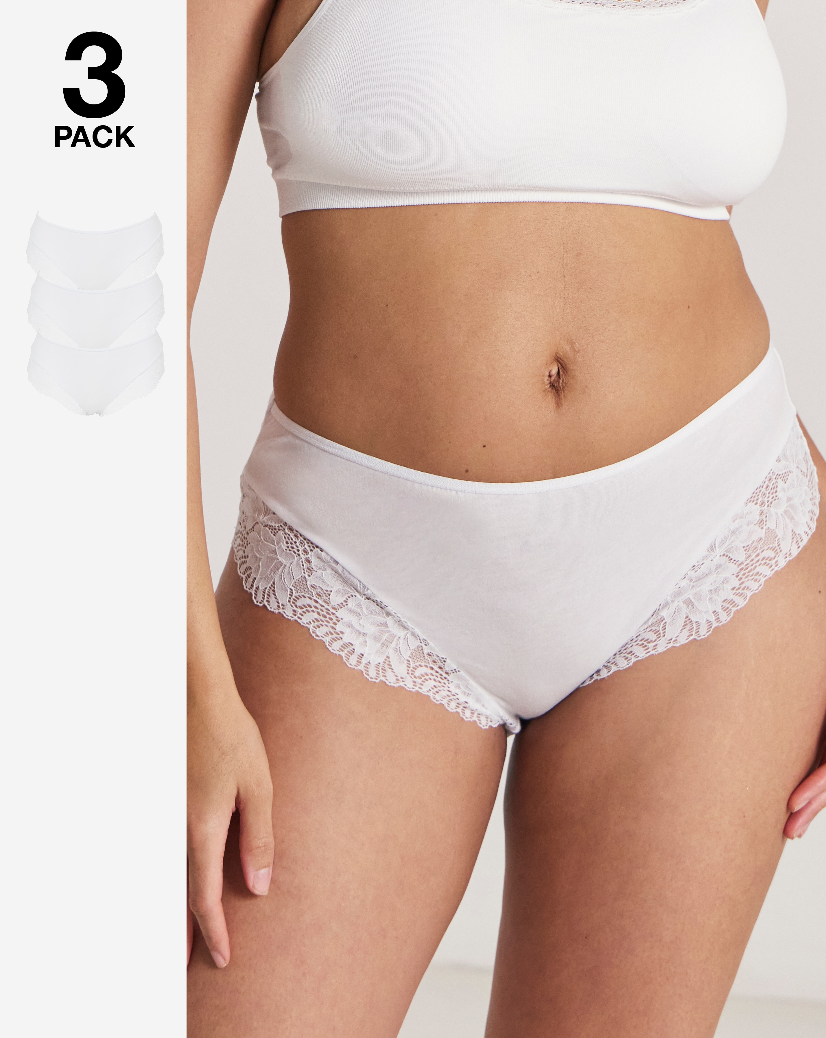 New In - 3 Pack Midi Brazilian Knickers