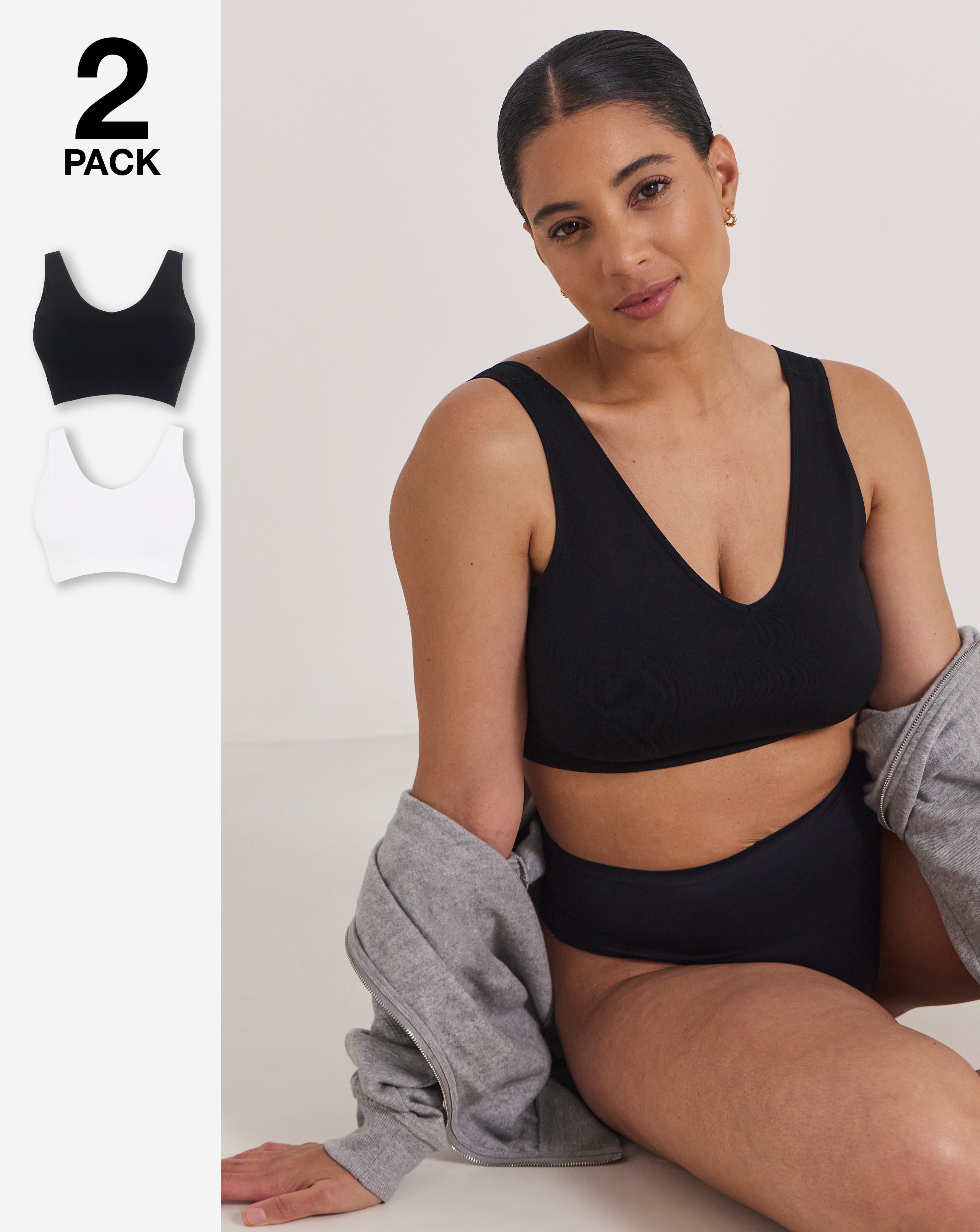 New In - 2 Pack Padded Comfort Tops