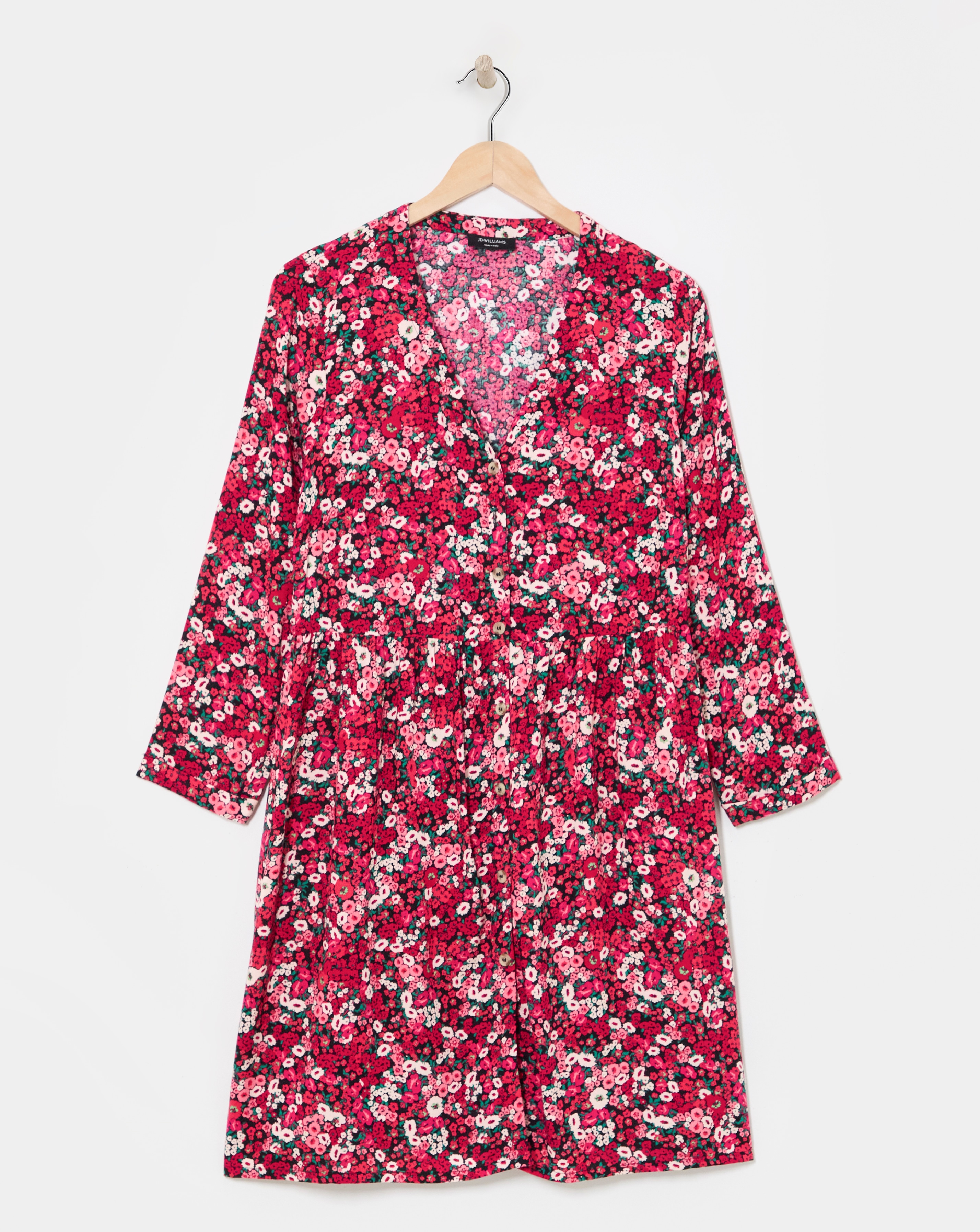 Relaxed Button Through Smock Dress