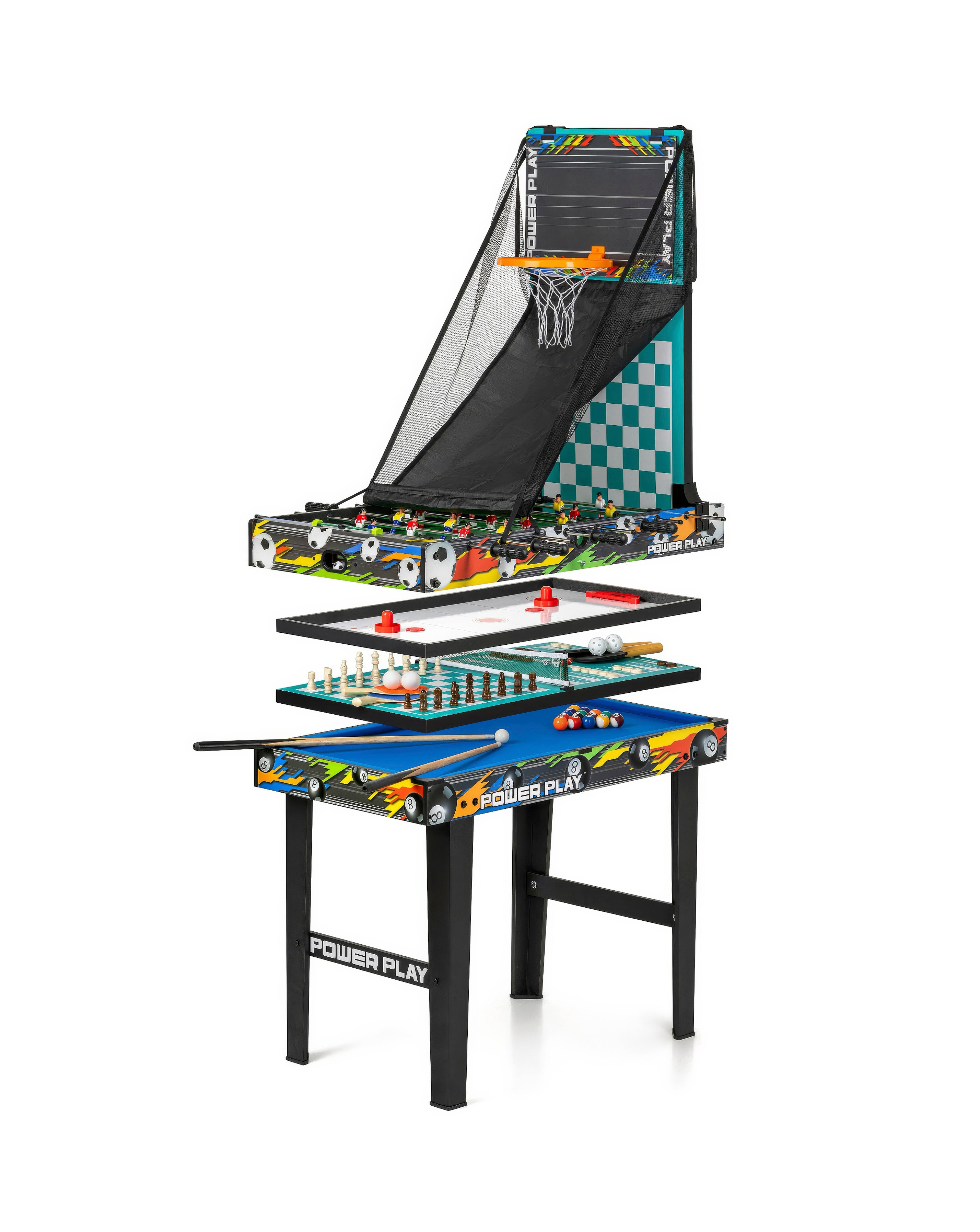 New In - Power Play 10 in 1 Games Table