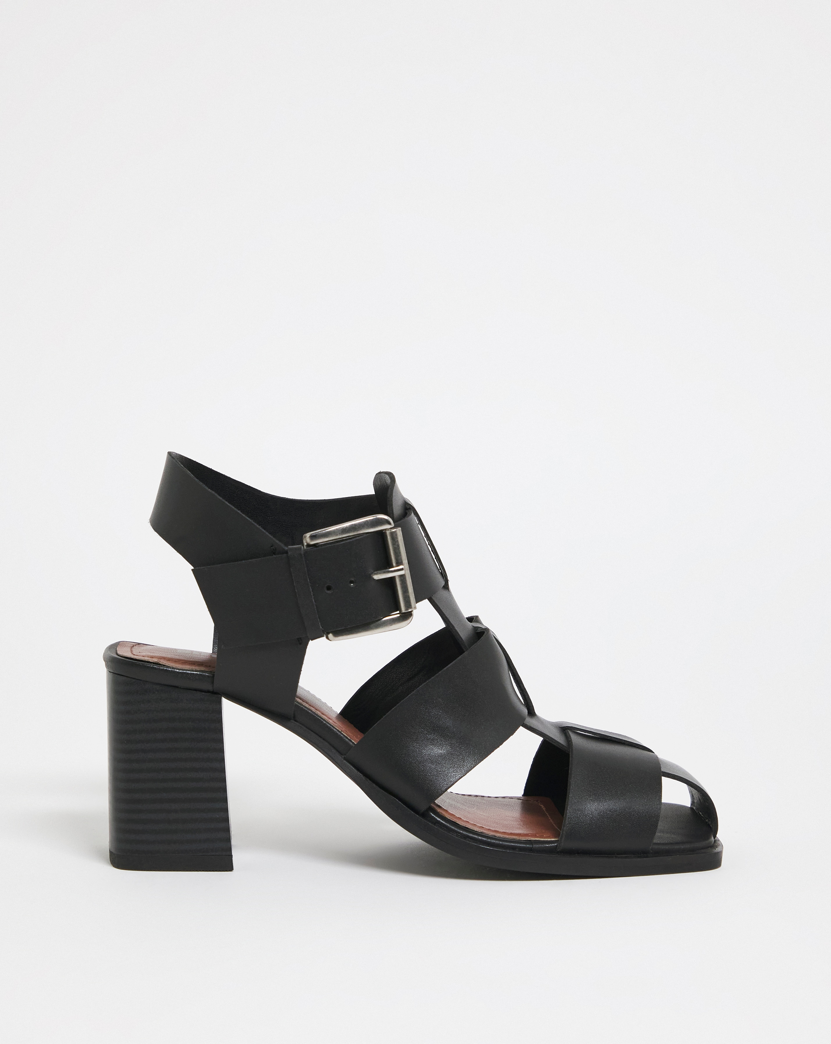 Fisherman Block Heeled Shoes Wide