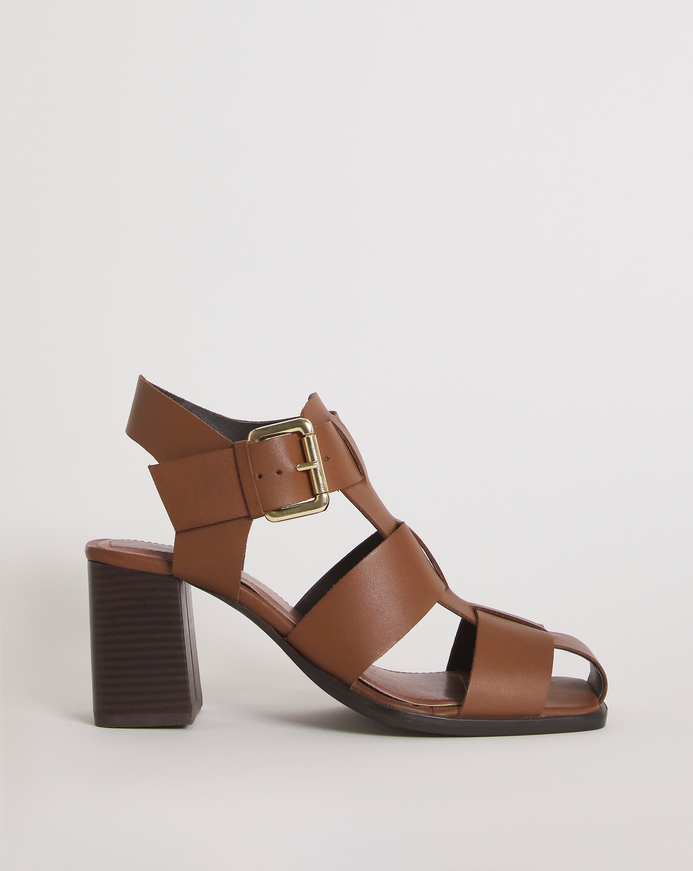 Fisherman Block Heeled Shoes Wide