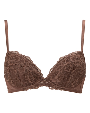 Ann Summers Sexy Lace Planet Plunge Bra Chocolate