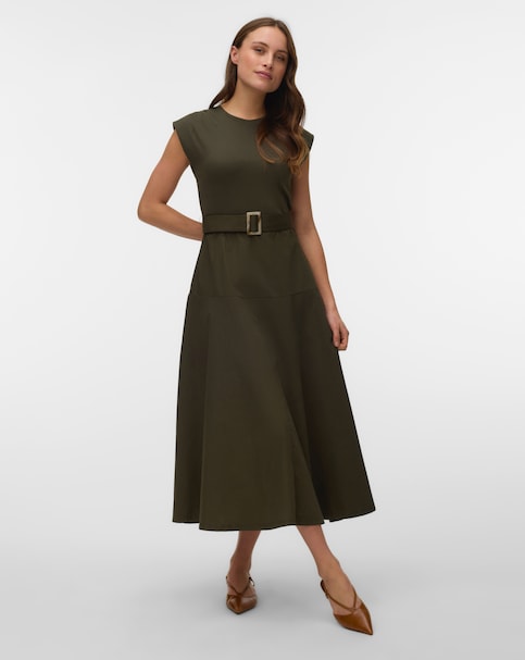 New In - Vero Moda Midi Belted Dress