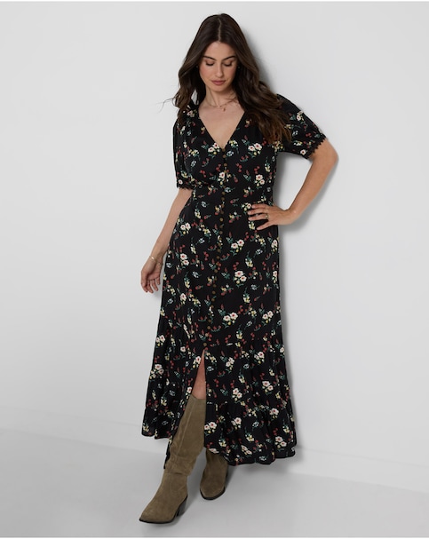 New In - Joe Browns Button Through Maxi Dress