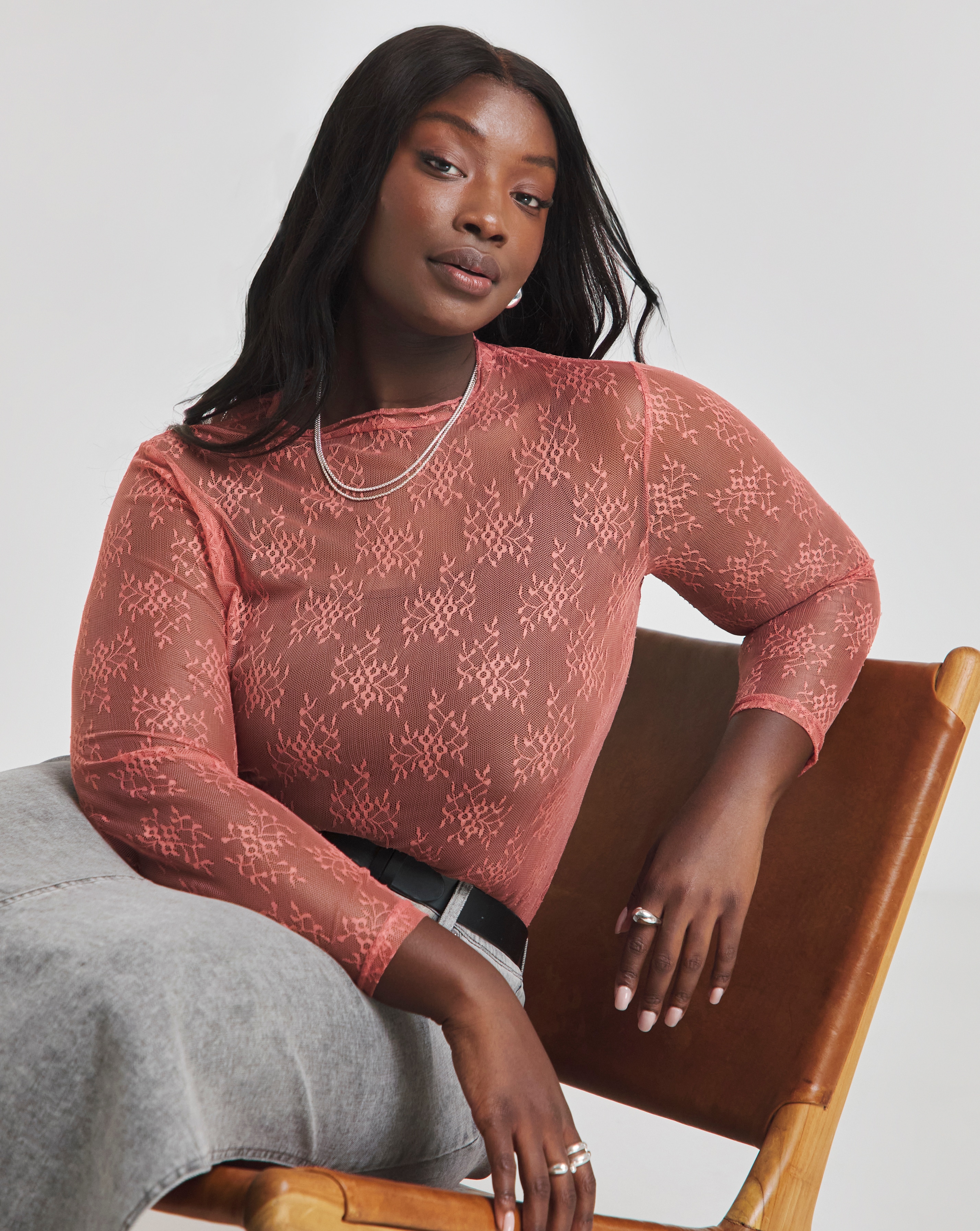 Rose Lace Layering Top