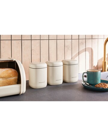 Morphy Richards Set of 3 Canisters - Cream