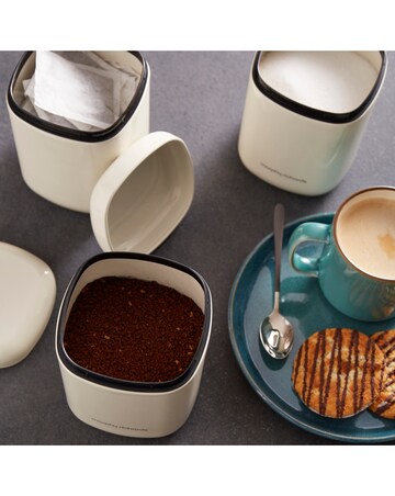 Morphy Richards Set of 3 Canisters - Cream