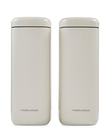 Morphy Richards Set of 2 Large Canisters - Cream