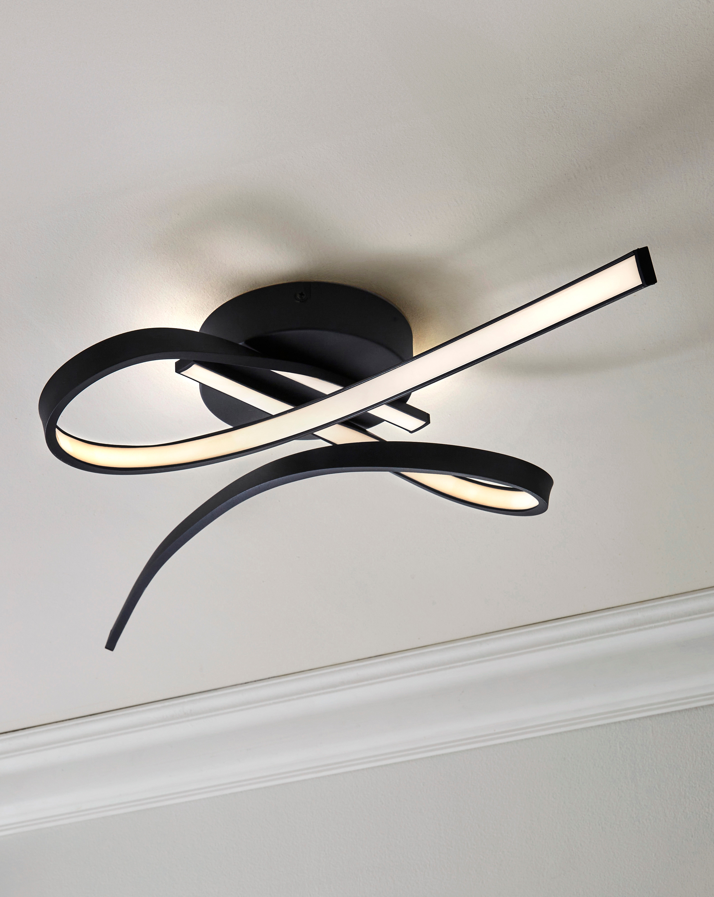 LED Flush Ceiling Light Black