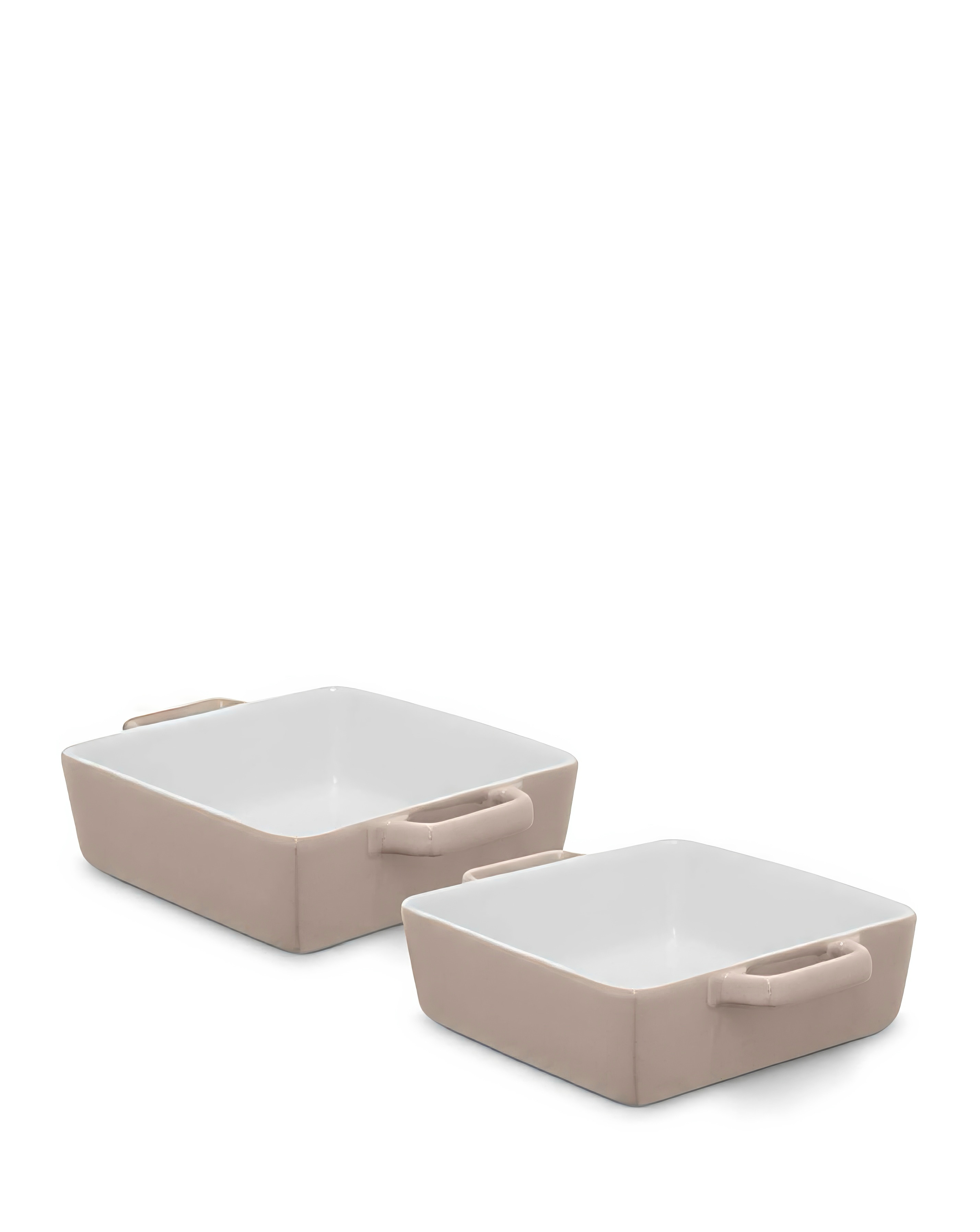 Barbary & Oak 2 Square Dishes Beige