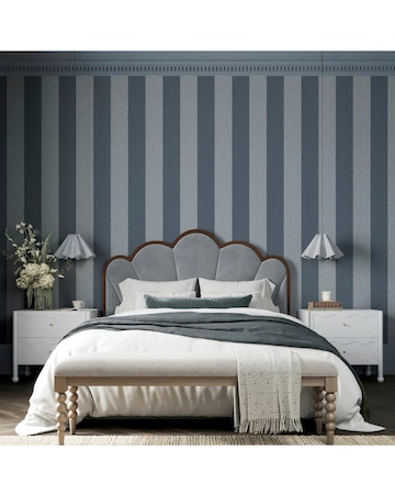 Superfresco Easy Regent Stripe Archival Blue Wallpaper