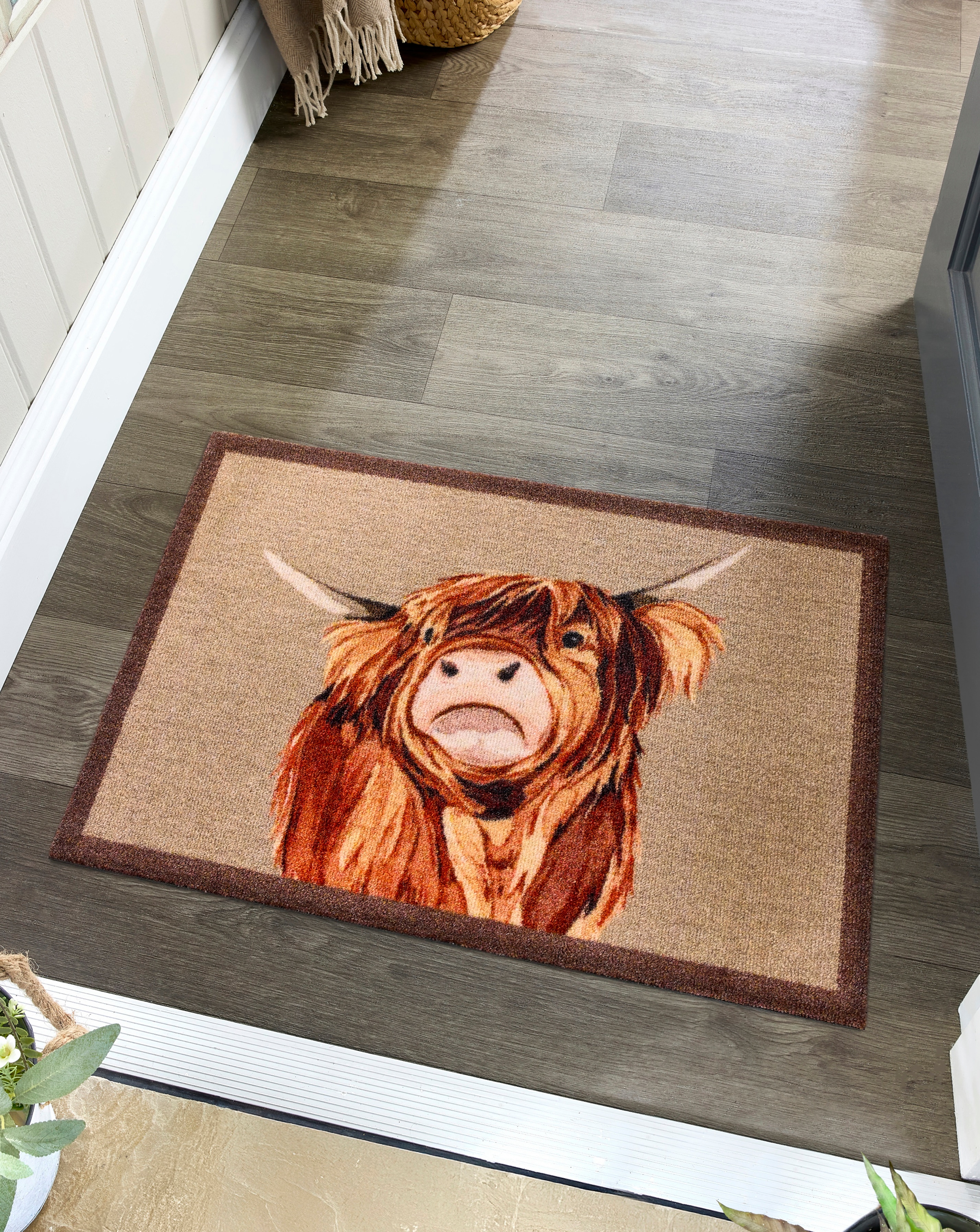 Nylon Indoor Highland Cow Doormat