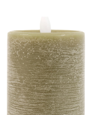 Set of 3 LED 1 Wick Candle - Olive