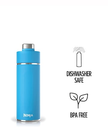 Ninja Thirsti Carbonated 700ml 24oz Bottle with Carbonation Lid in Tropical Blue