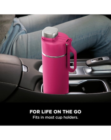 Ninja Thirsti Carbonated 700ml 24oz Bottle with Carbonation Lid in Pink