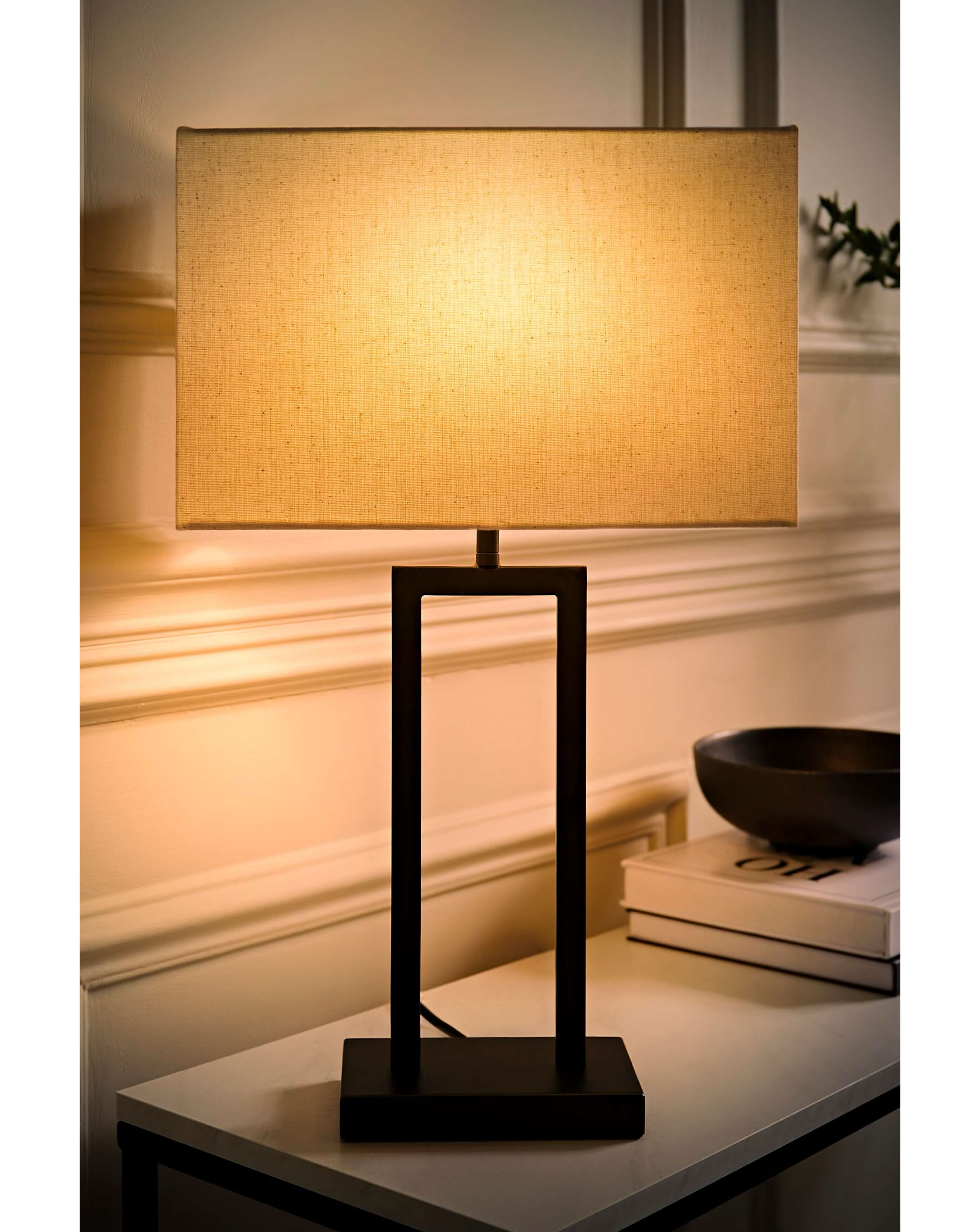 Gloria Black Double Stem Table Lamp