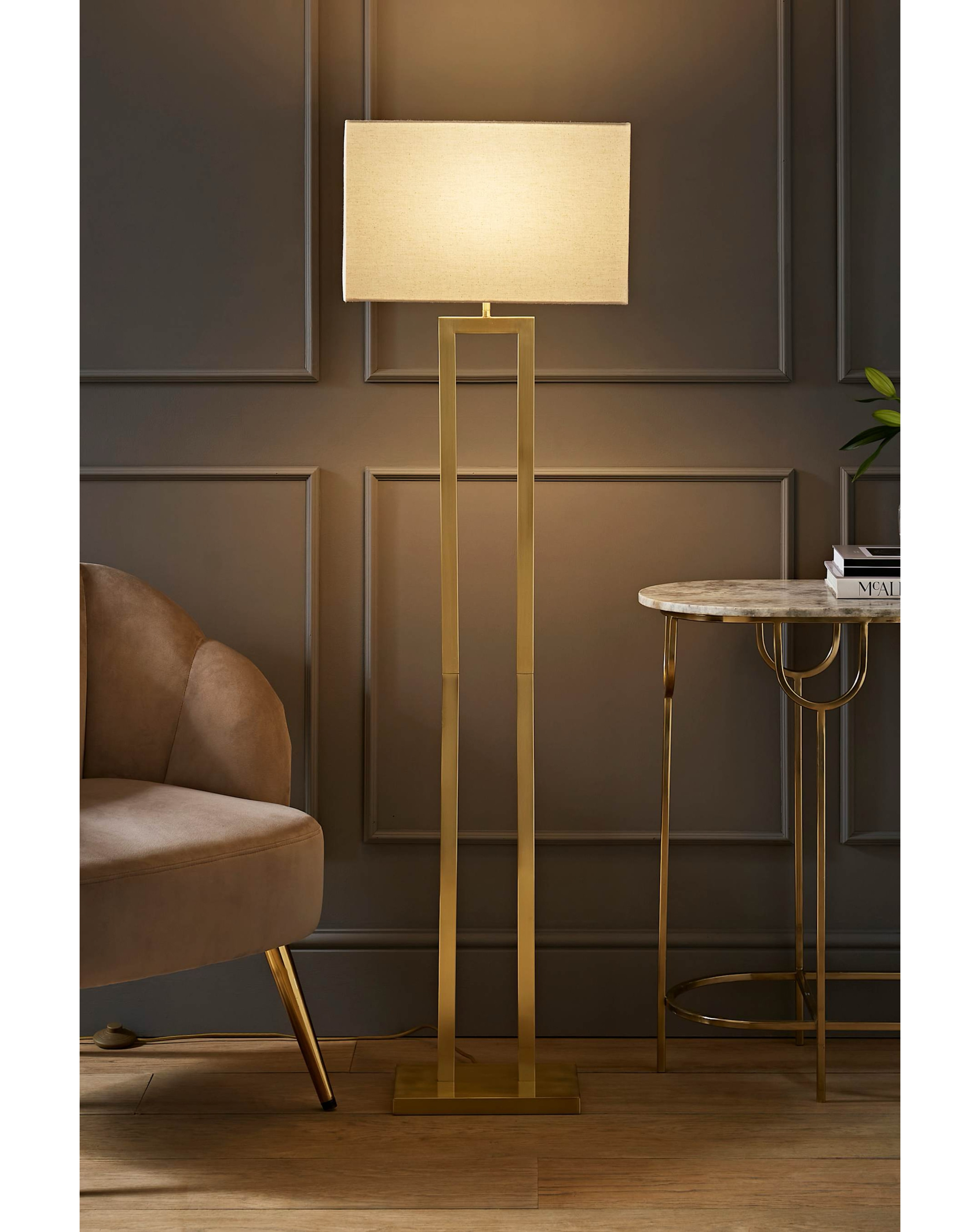 Gloria Gold Double Stem Floor Lamp