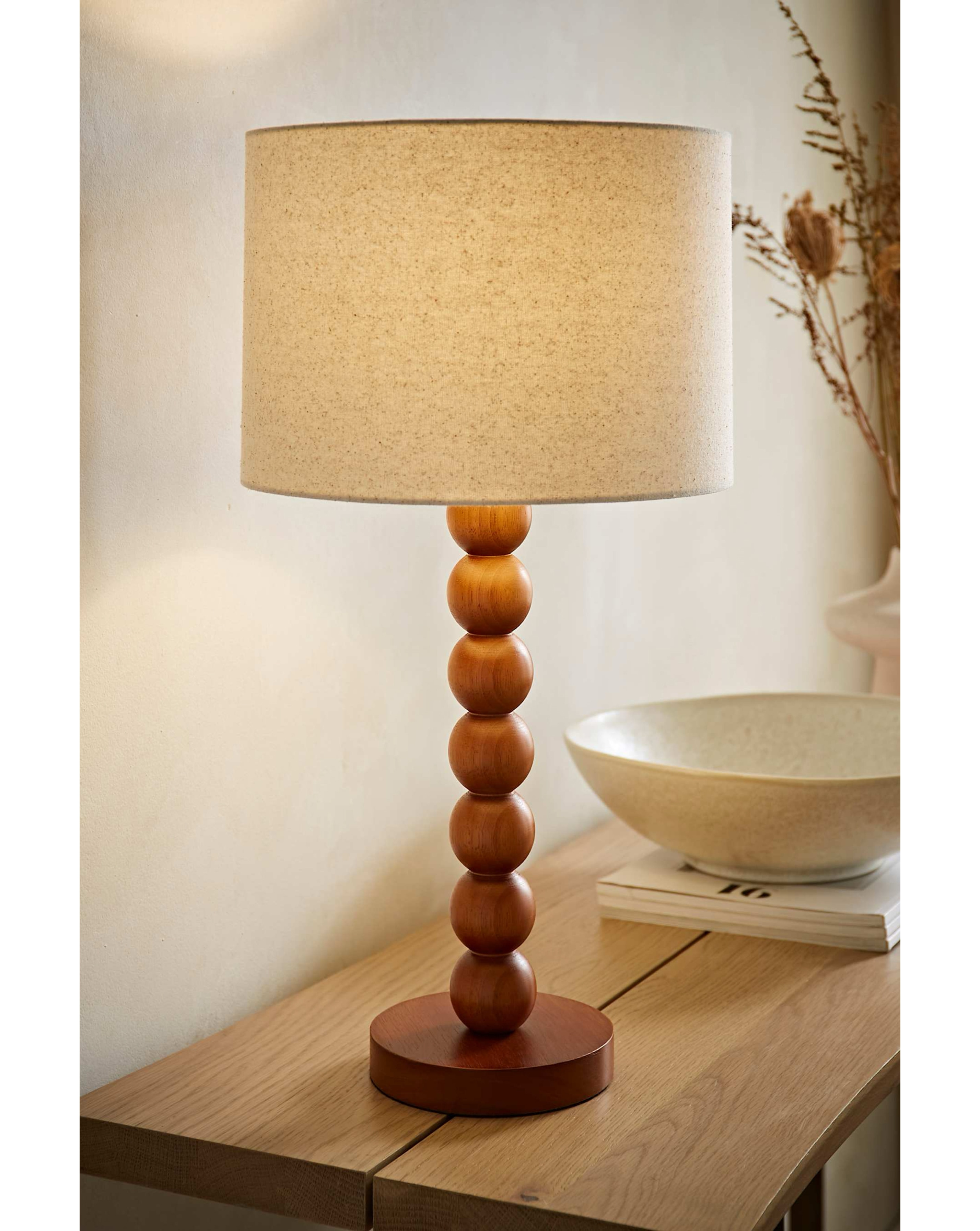 Wyatt Wood Bobble Table Lamp