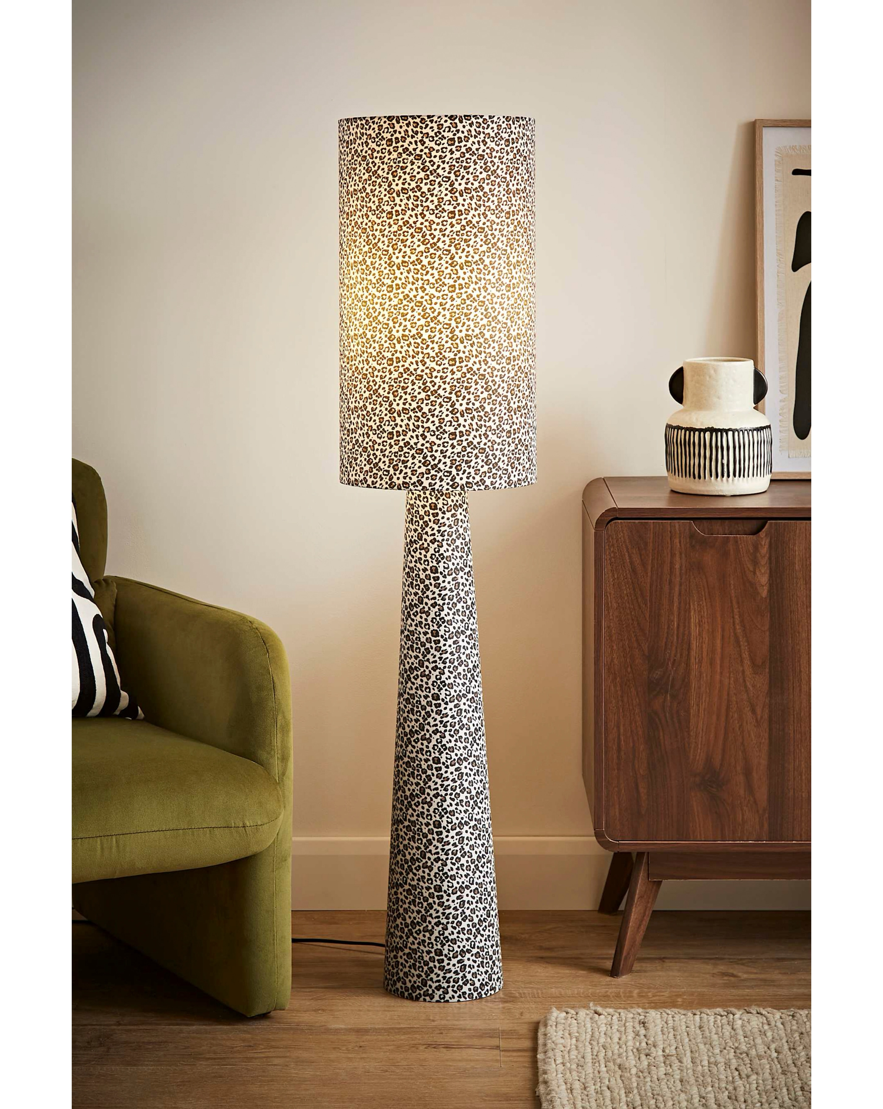 Bertie Leopard Print Floor Lamp