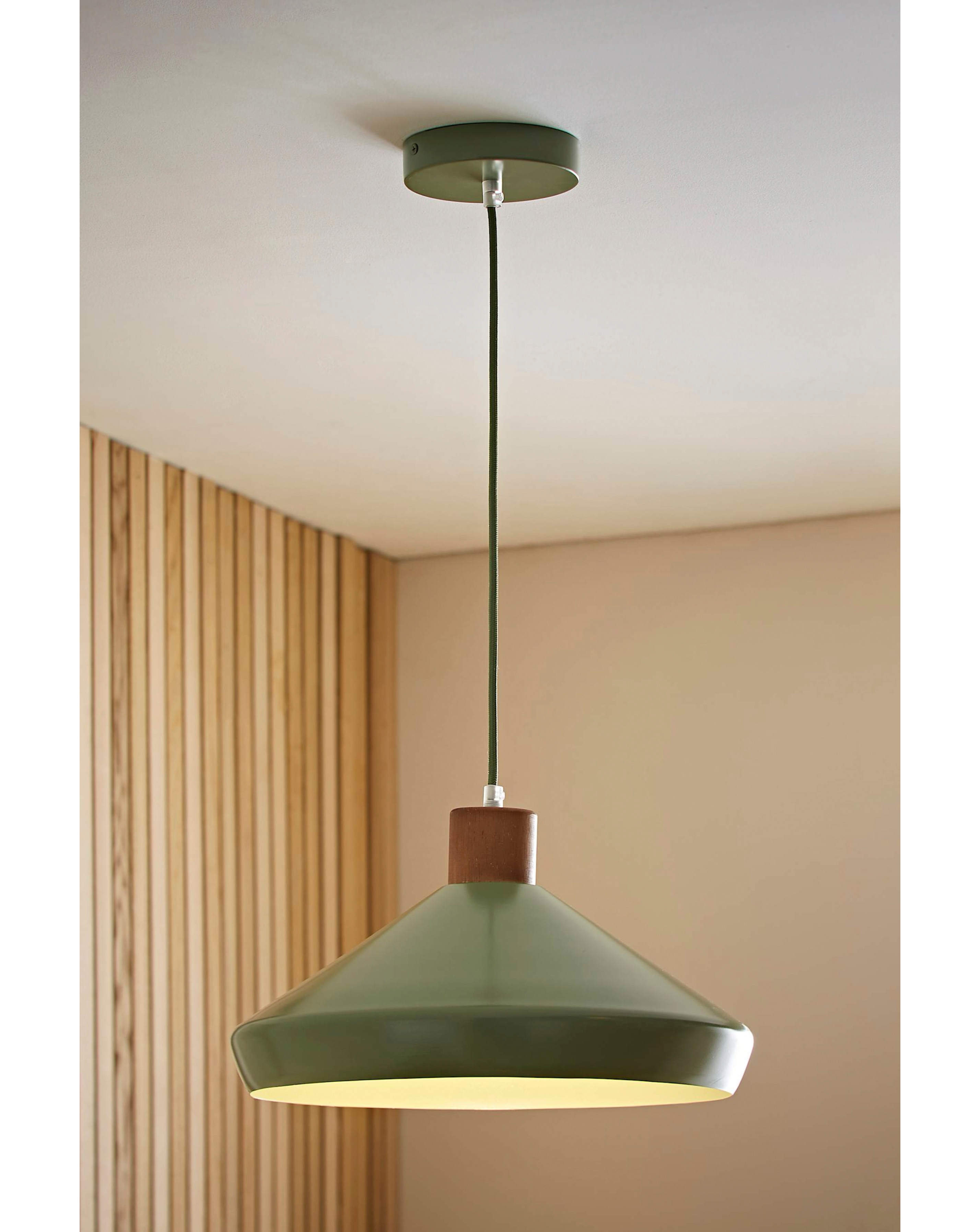 Parker Green & Walnut Pendant