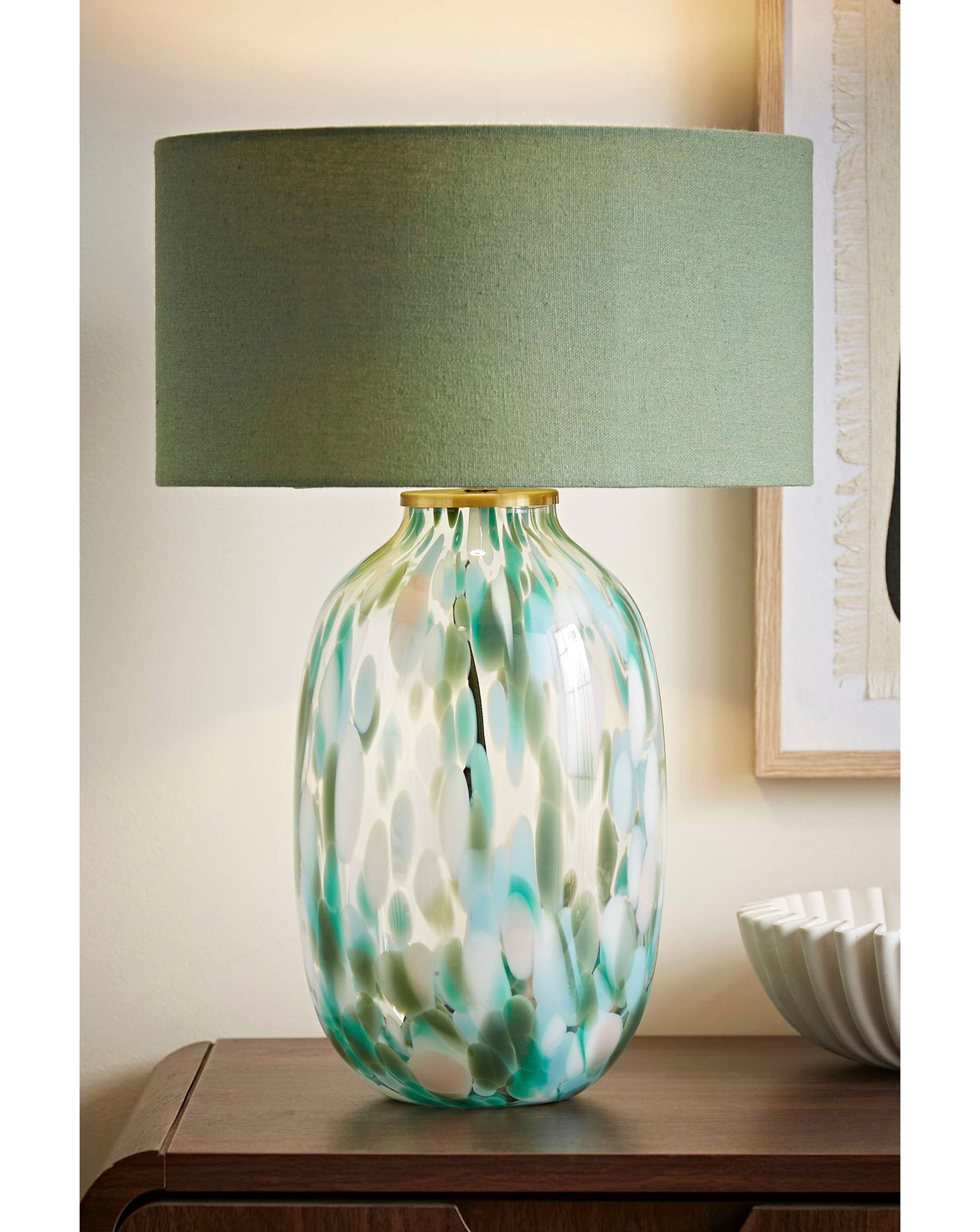 New In - Belinda Green Confetti Table Lamp