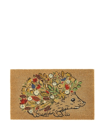 My Mat Floral Hedgehog Coir Doormat