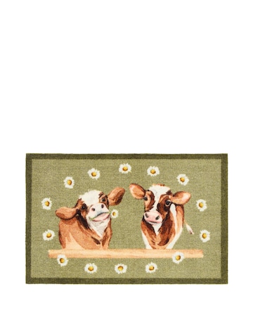My Mat Nylon Indoor Pattern Daisy Cows Doormat