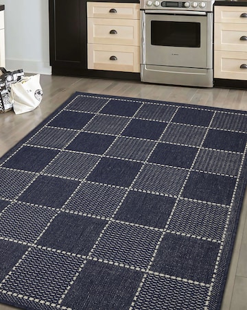 Checked Gel Flatweave Rug