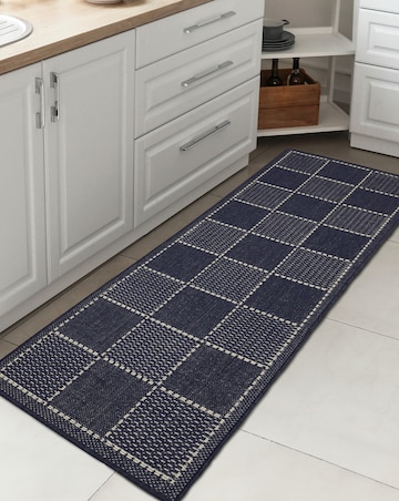 Checked Gel Flatweave Runner