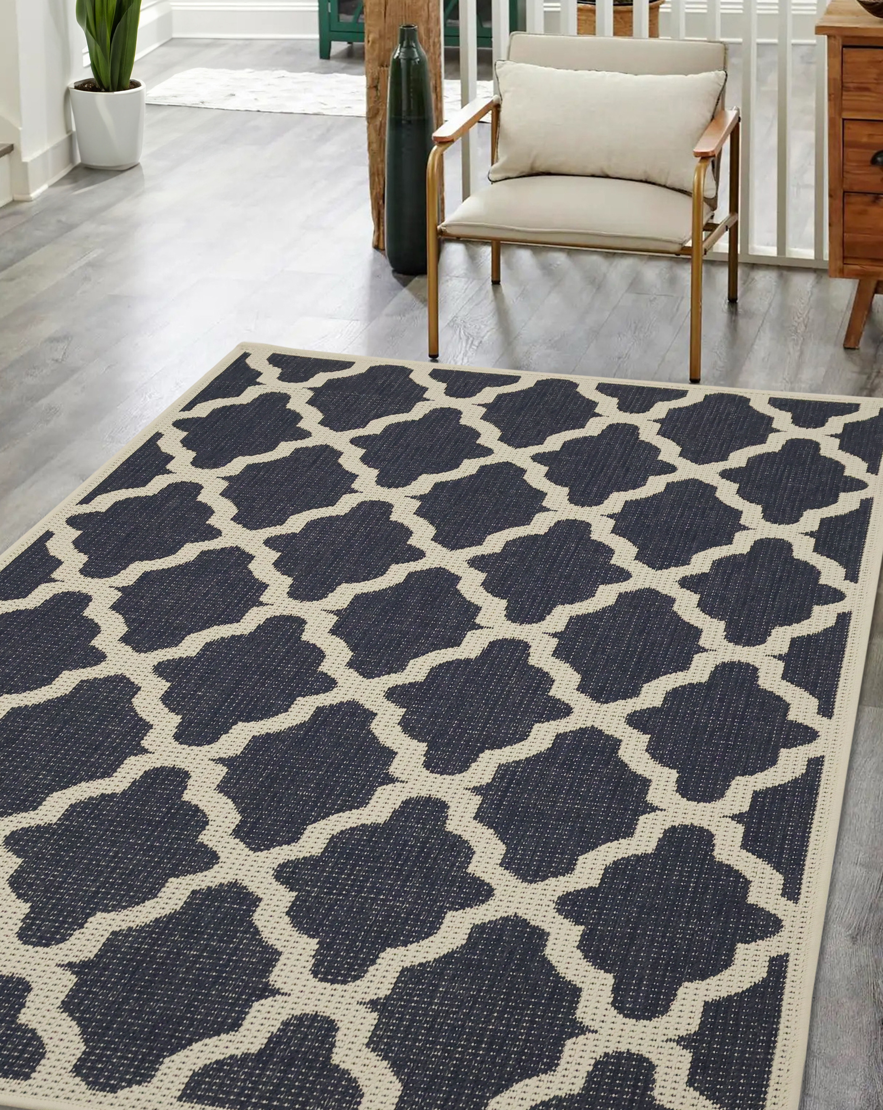 New In - Trellis Gel Flatweave Rug