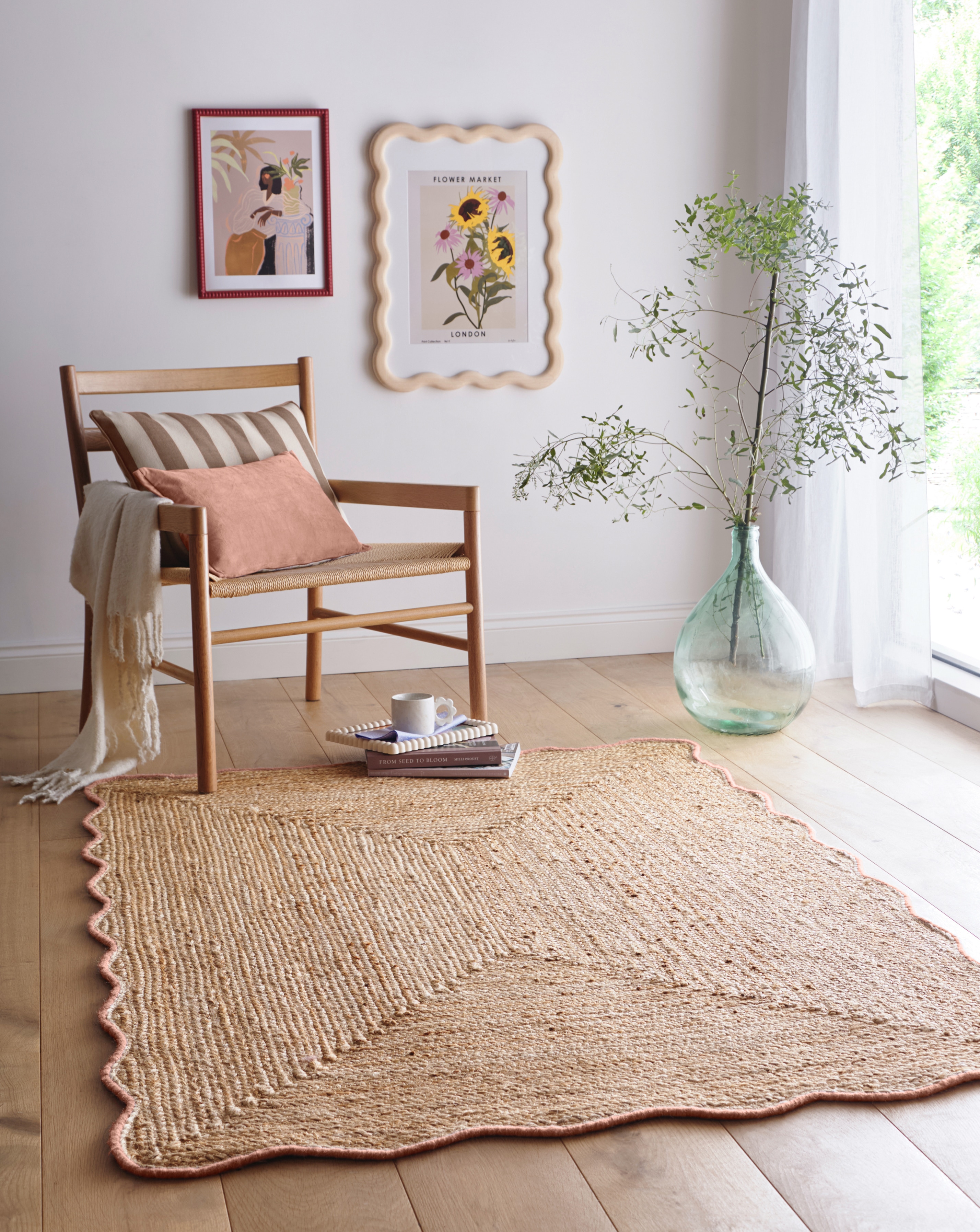 New In - Jute Escallop Rug