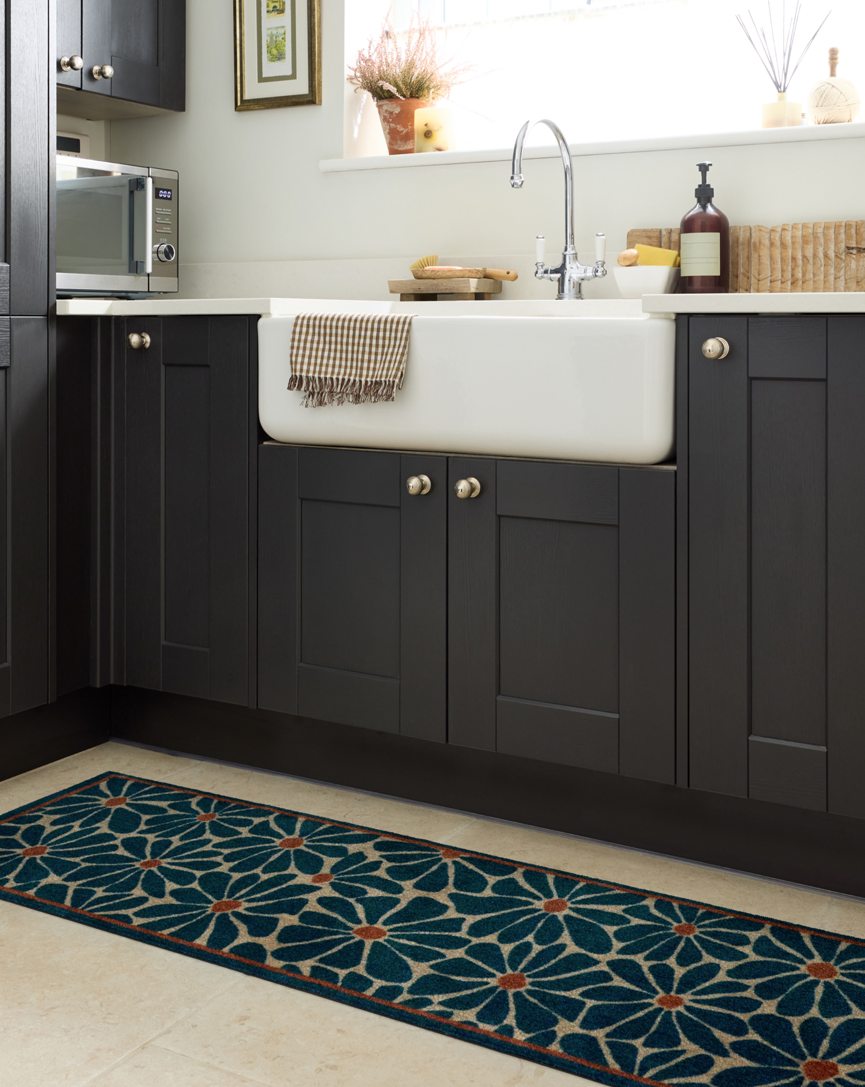 My Mat Nylon Indoor Boho Floral Runner