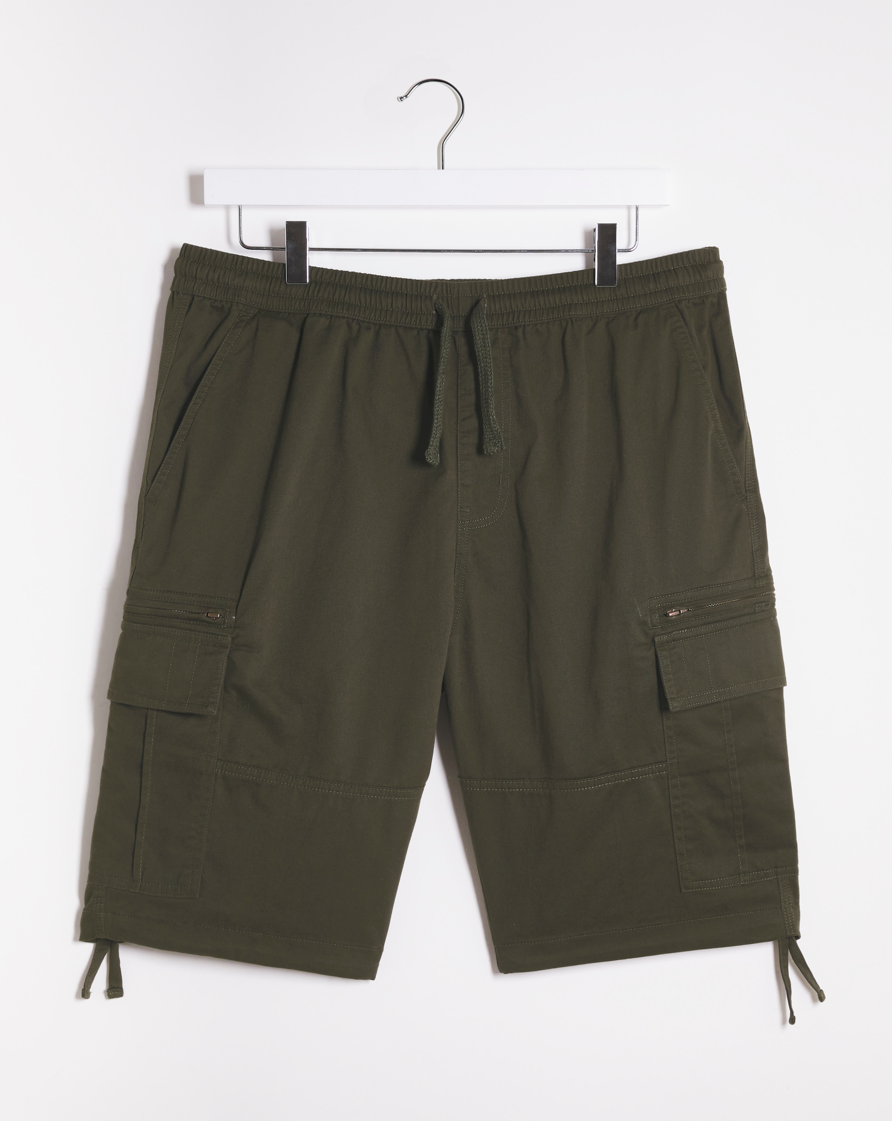 Fully Elasticated Twill Cargo Shorts