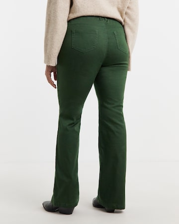 Khaki Flare Leg Jegging