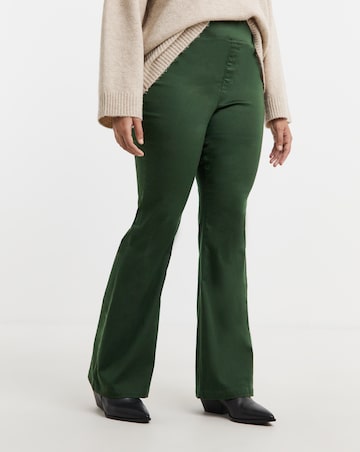 Khaki Flare Leg Jegging