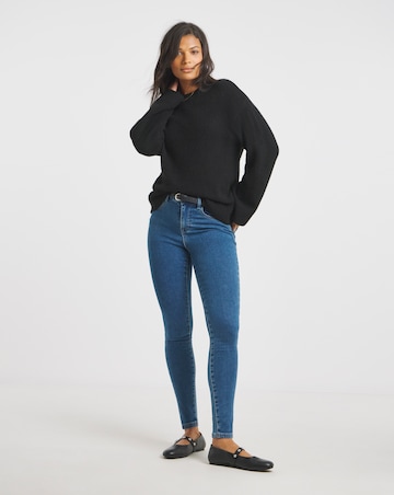 Mid Wash Skinny Cosy Feel Soft Stretch Jeans