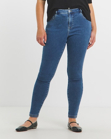 Mid Wash Skinny Cosy Feel Soft Stretch Jeans