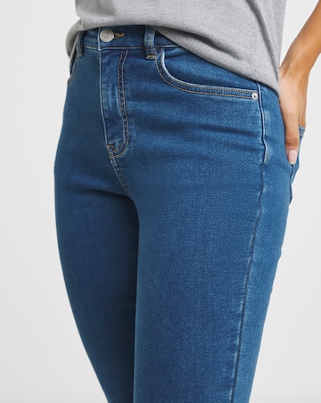 Indigo Flare Leg Cosy Feel Soft Stretch Jeans