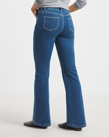 Indigo Flare Leg Cosy Feel Soft Stretch Jeans