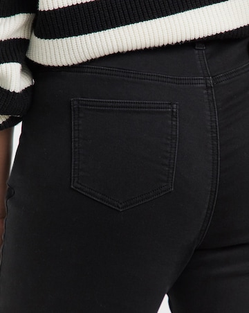 Black Flare Leg Cosy Feel Soft Stretch Jeans