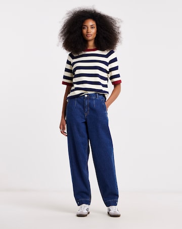 Simply Be Popper Detail Peg Leg Jeans