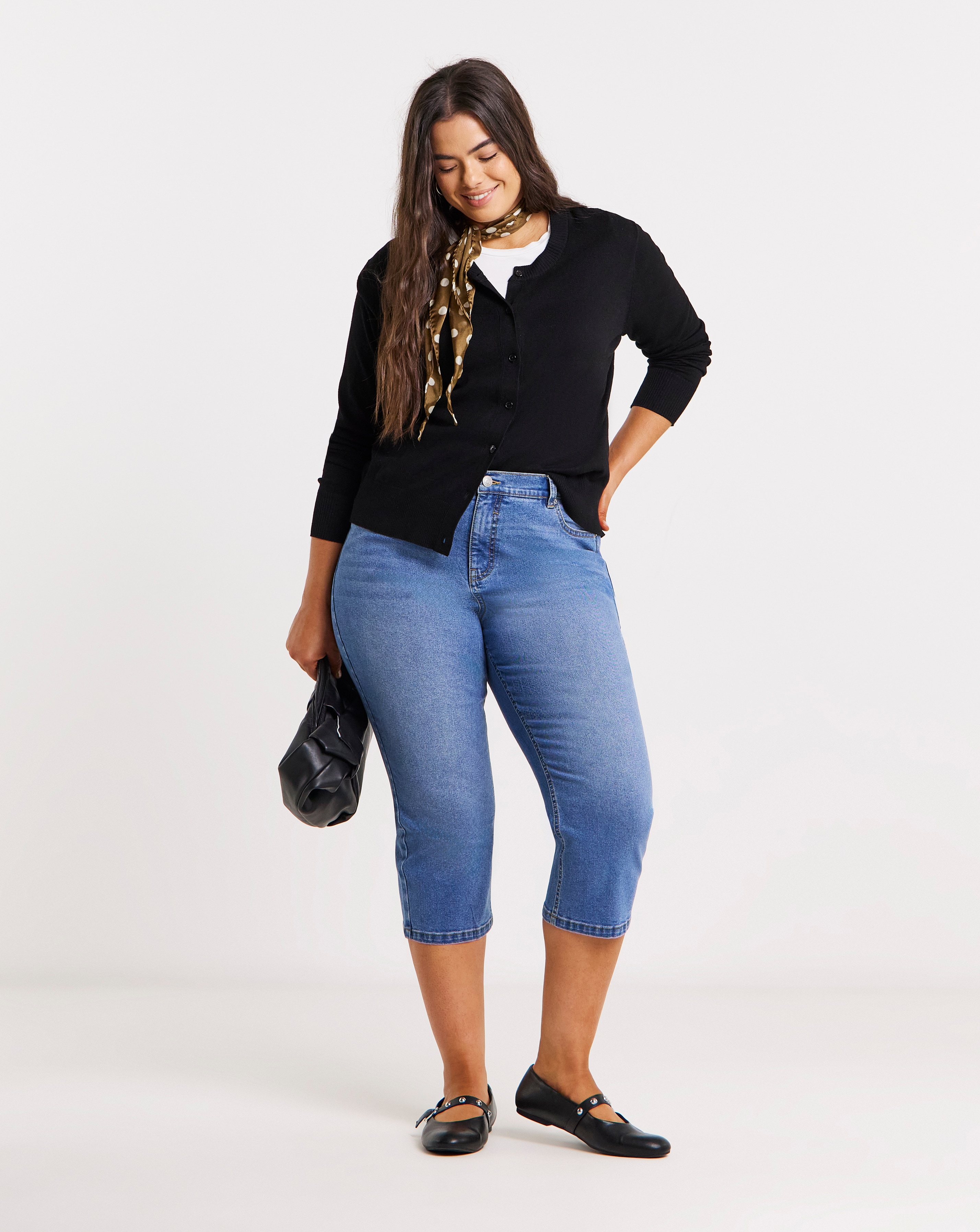 Simply Be Blue 24/7 Slim Crop Jeans