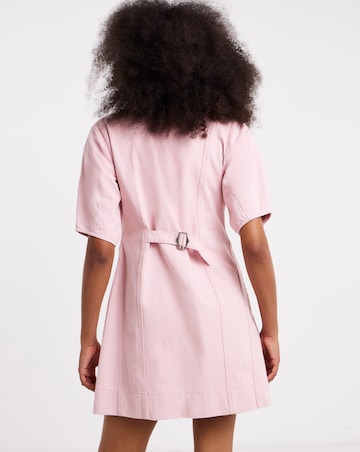 Sweet Pink Cinched Mini Dress