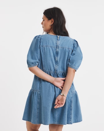 Light Blue Meadow Mini Denim Dress
