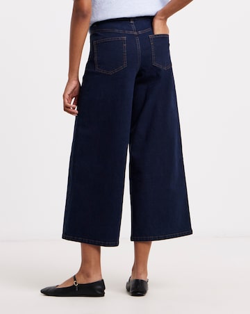 Indigo 24/7 Crop Wide Leg Jeans