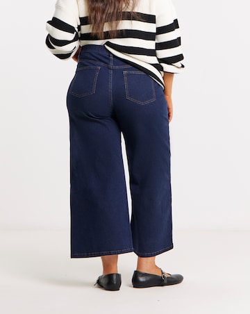 Indigo 24/7 Crop Wide Leg Jeans