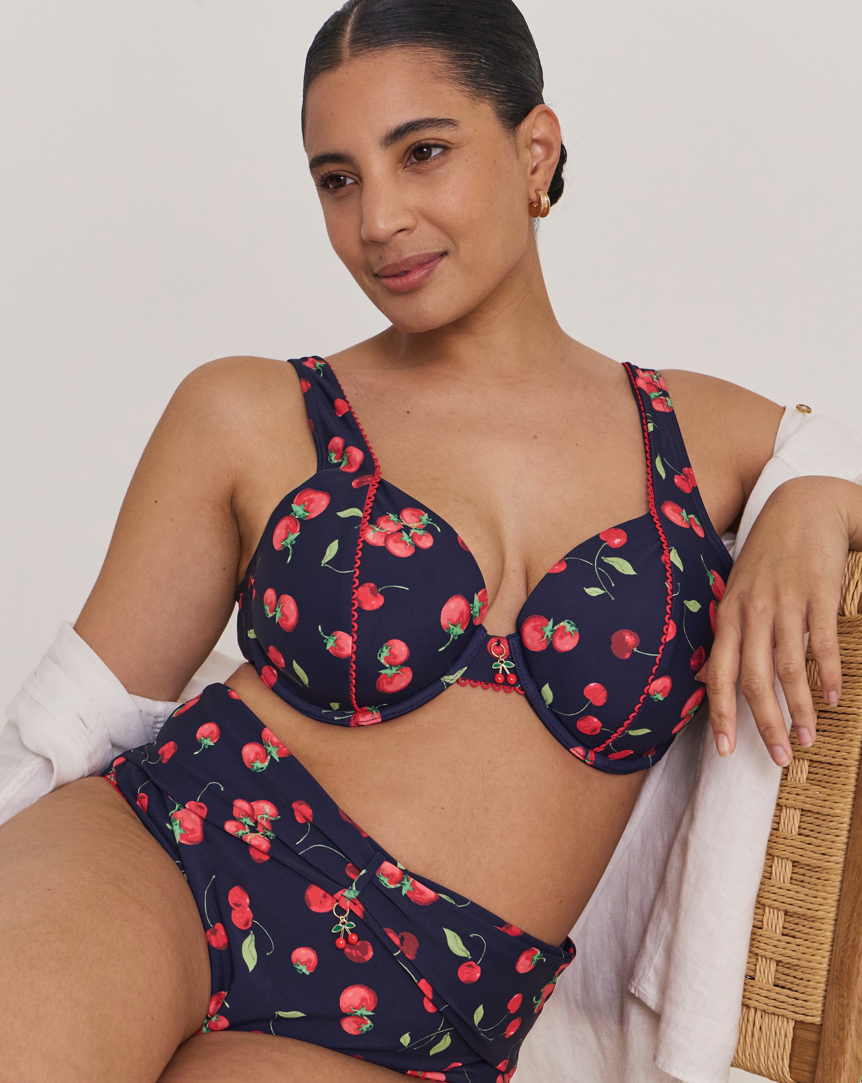 New In - Cherry Underwired Bikini Top