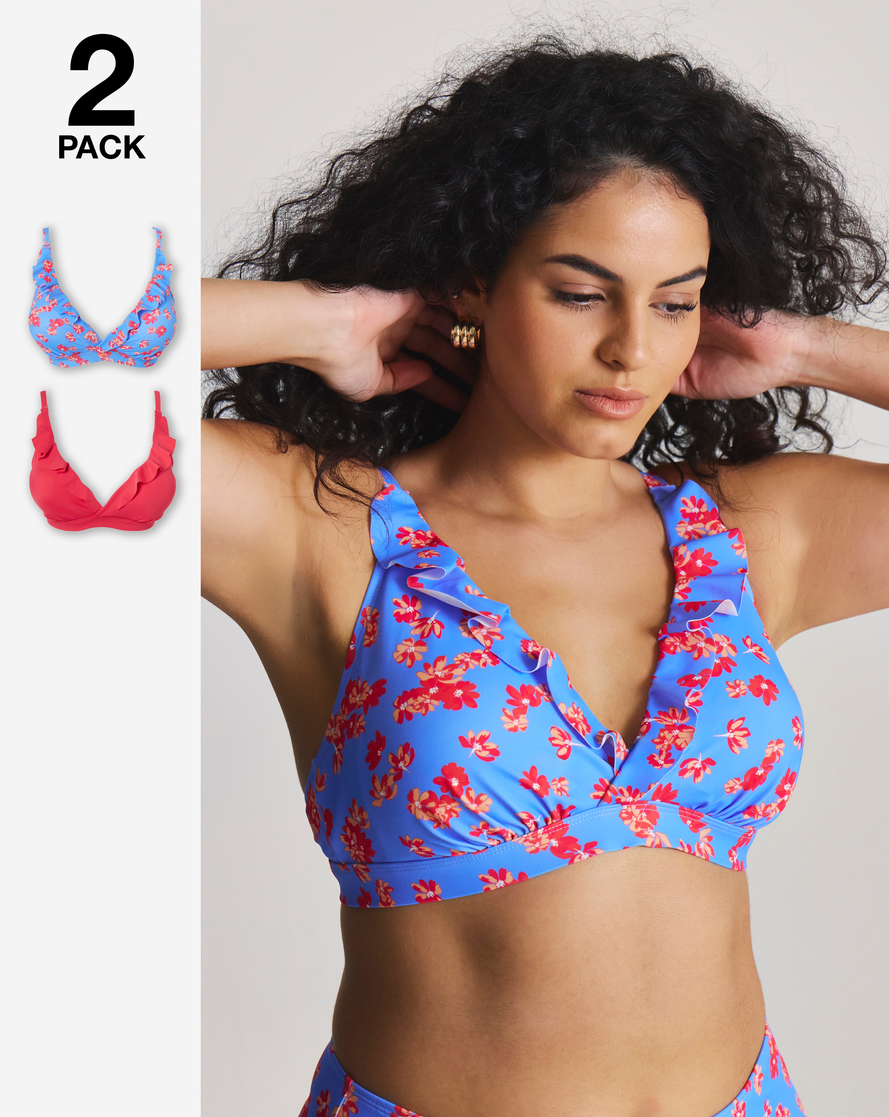 New In - Value 2 Pack Plunge Bikini Tops