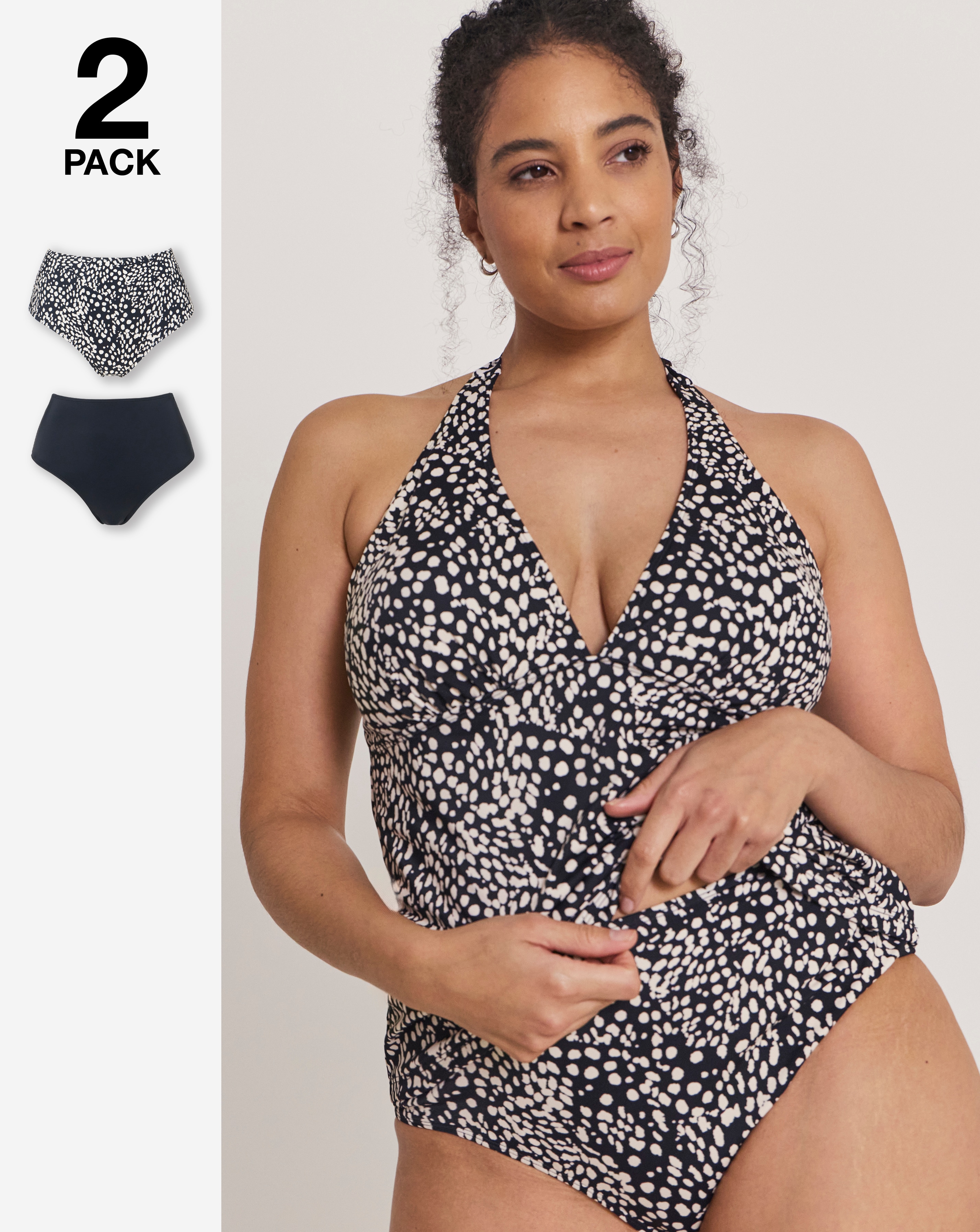 New In - Value 2 Pack High Waist Bikini Bottoms